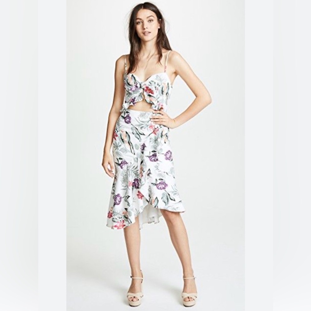 WAYF Mahari Cut Out Midi Dress XS
